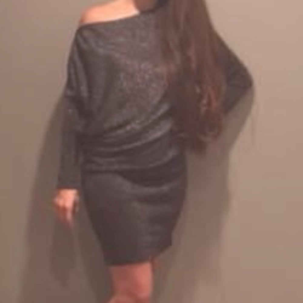 Just fab black shimmering dress